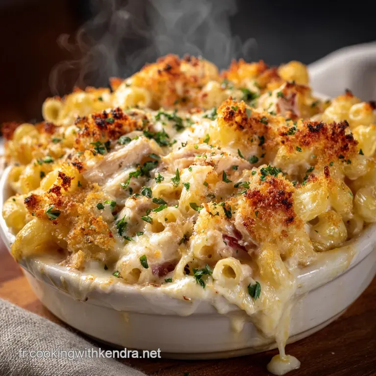 Macaroni Au Fromage Au Poulet Ranch : Le Plat Familial Le Plus Cr&eacute;meux. presentation