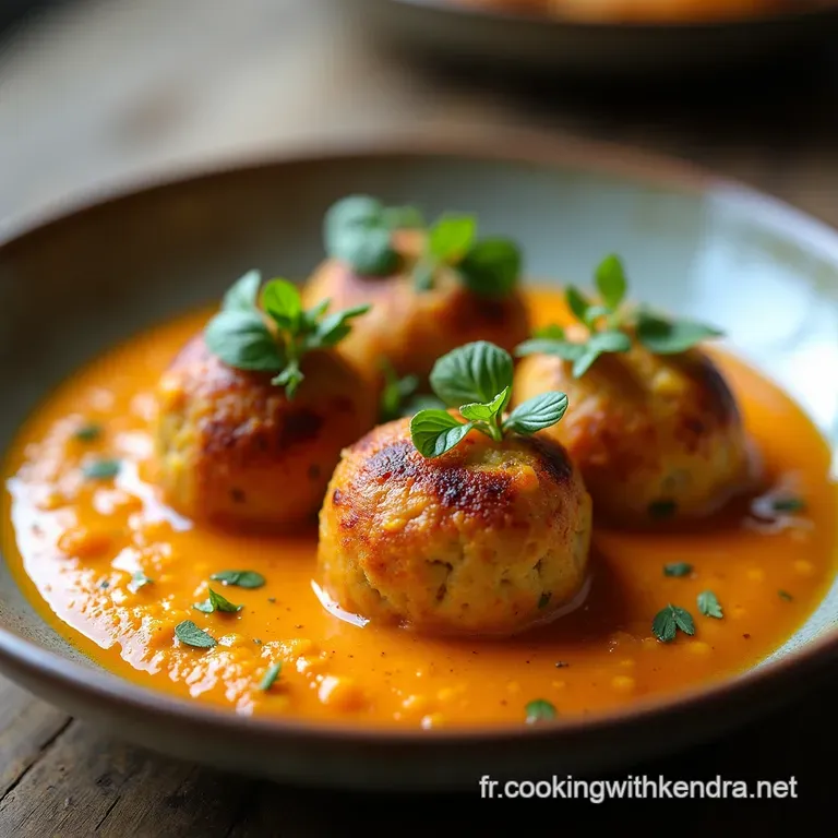 Malai Kofta Les Boulettes Royales dans leur Sauce Cr&egrave;me L&eacute;g&egrave;re &agrave; la Tomate