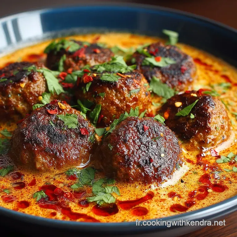 Le Malai Kofta Royal Boulettes Cr&eacute;meuses Dans Une Sauce Velout&eacute;e Au Safran presentation