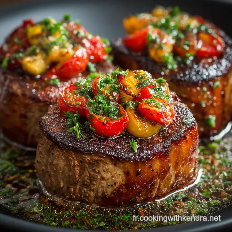 Filet Mignon Croustillant M&eacute;daillons De B&oelig;uf Envelopp&eacute;s De Lard Fum&eacute; Et Tomate S&eacute;ch&eacute;e presentation