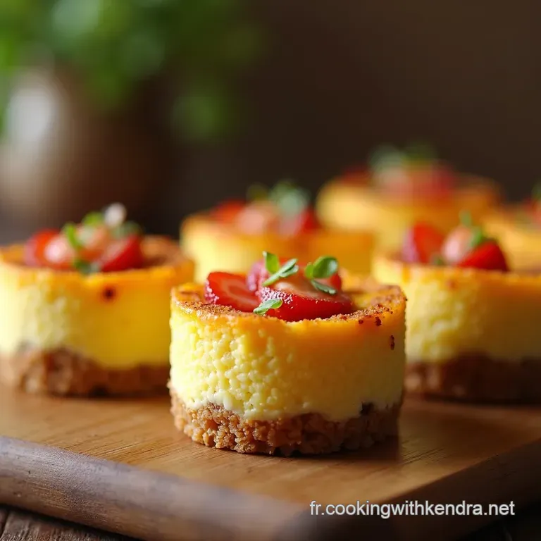 Mini Cheesecakes &Agrave; La P&ecirc;che Sans Cuisson presentation