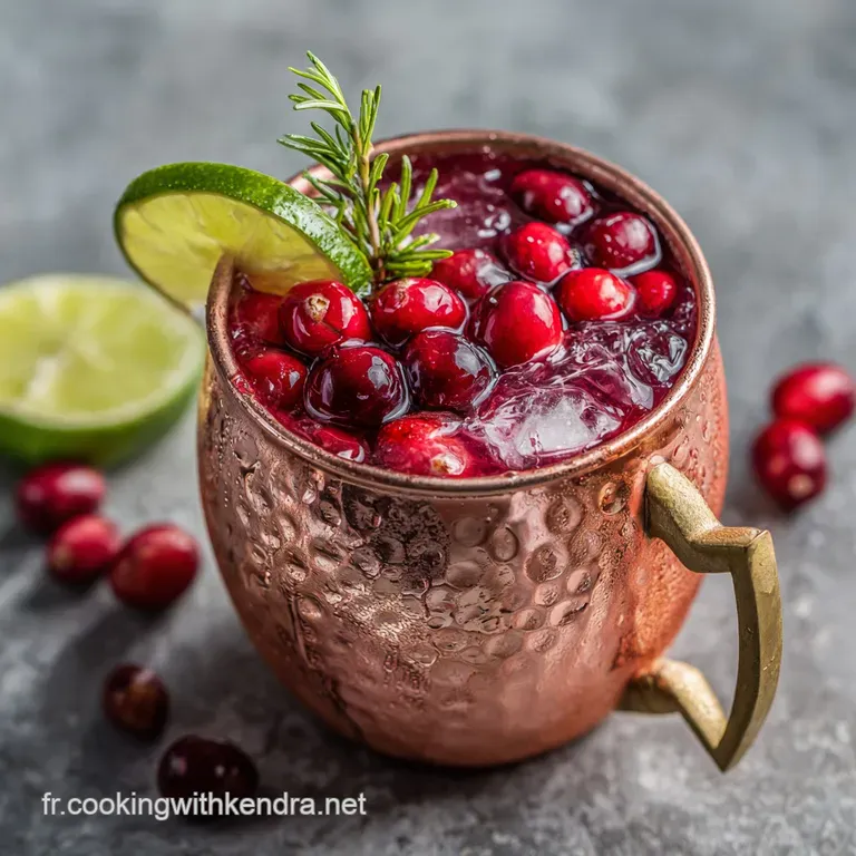 Moscow Mule &agrave; la canneberge : Cocktail Festif