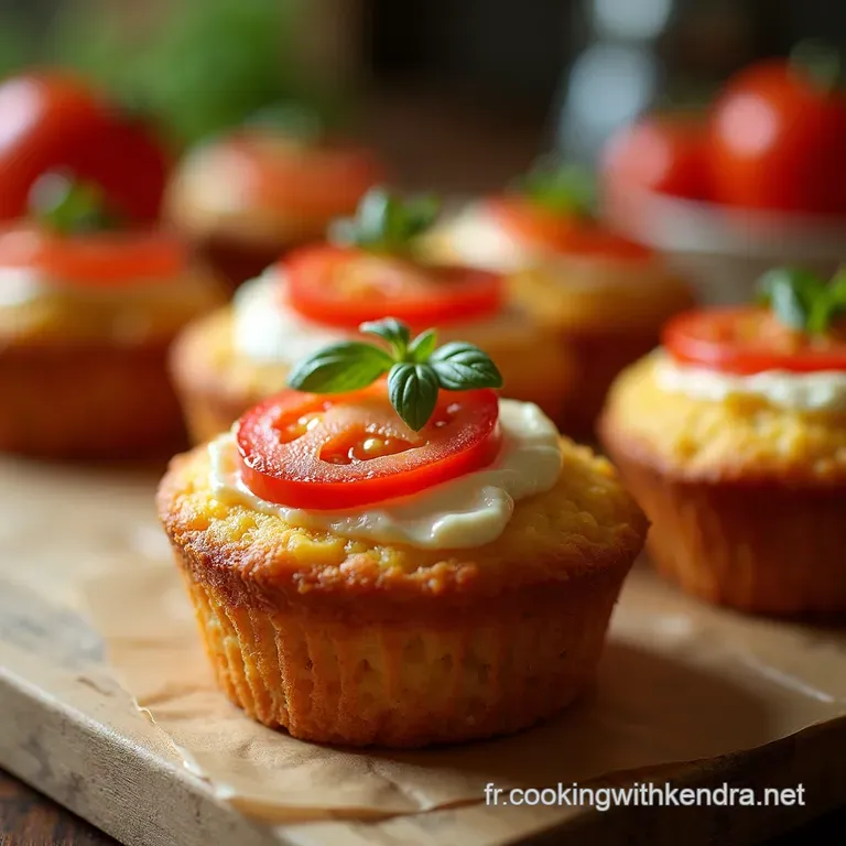 Muffins Soleil Ditalie Tomates Cerises Mozzarella Et Basilic presentation