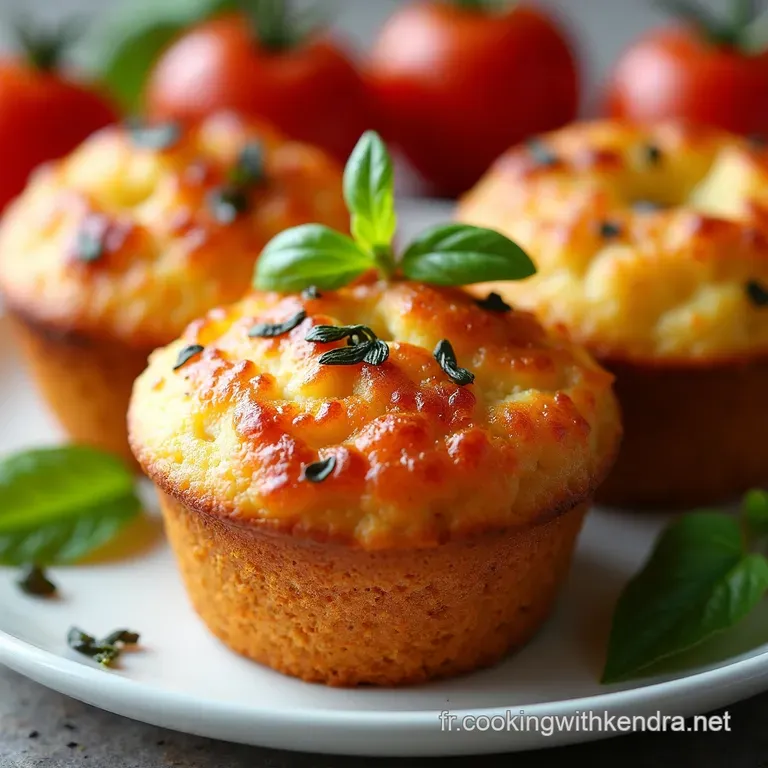 Muffins Soleil Tomates S&eacute;ch&eacute;es Mozzarella Basilic