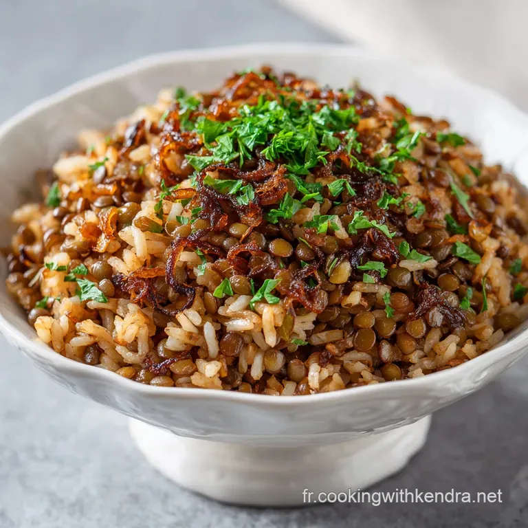 Mujadara Traditionnel : Riz aux Lentilles et Oignons