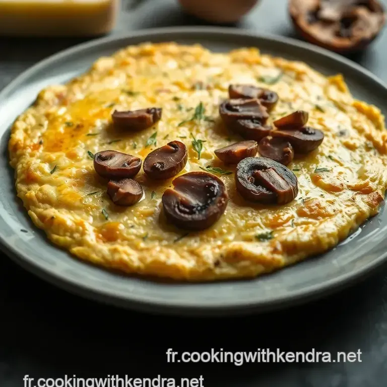 Omelette Aux Champignons Savoureuse presentation