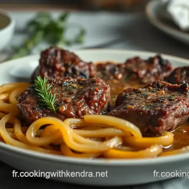 Onglet de Boeuf &agrave; l &Eacute;chalote