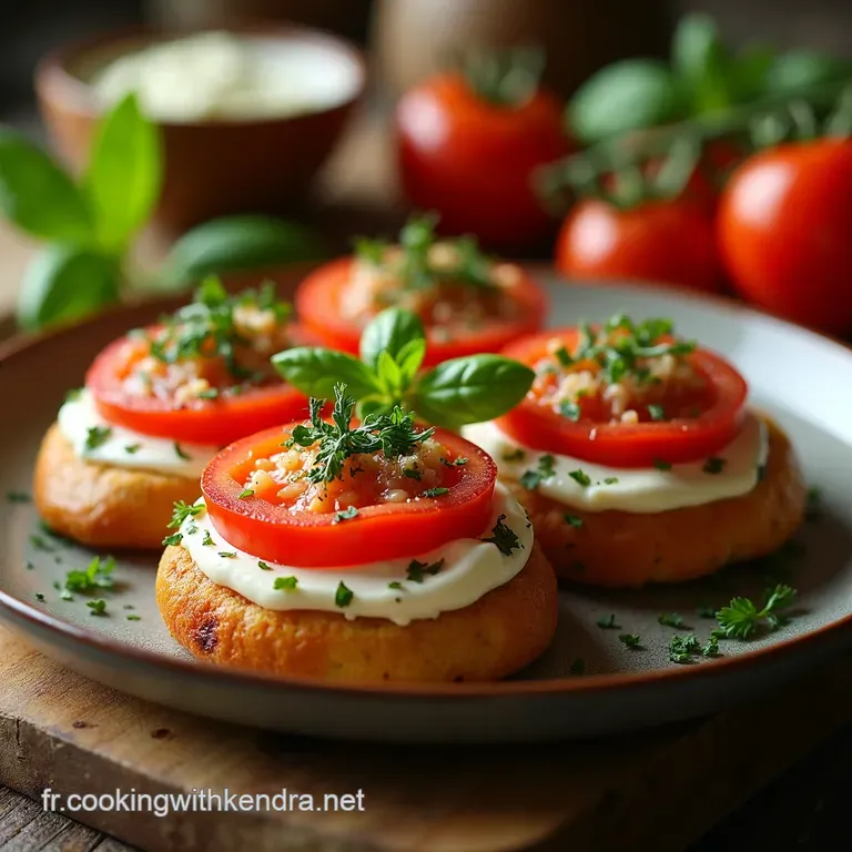 Pain Grill&eacute; &Agrave; La Tomate Basilic Et Ail presentation