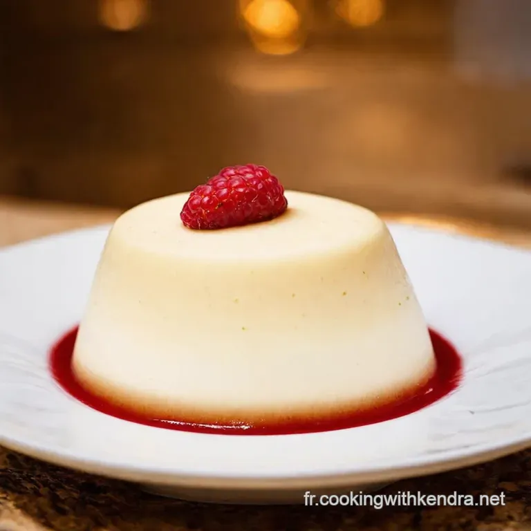 Panna Cotta Classique &Agrave; La Vanille Bourbon Coulis De Fruits Rouges Frais presentation