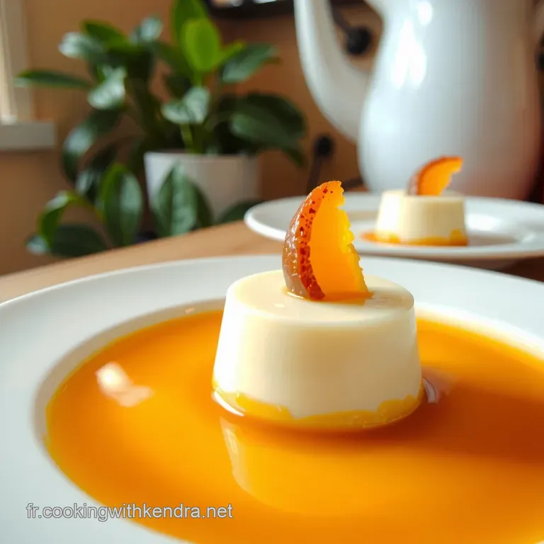 Panna Cotta Cocovanille Soleil Des Tropiques Coulis De Mangue Acidul&eacute; presentation
