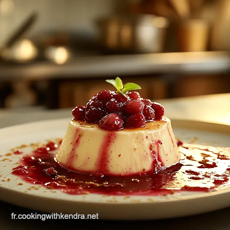 Panna Cotta Vanille Et Son Coulis De Cerises Burlat presentation