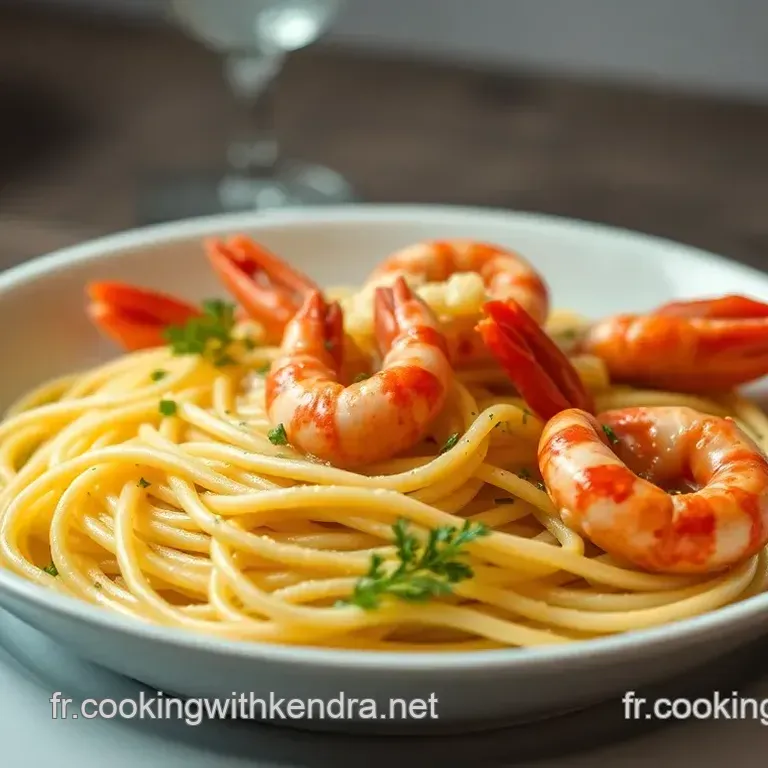 P&acirc;tes aux Crevettes &agrave; l Ail et au Beurre Citronn&eacute;