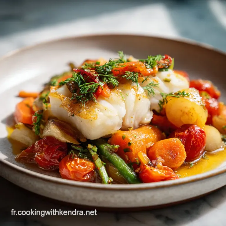 Recette de Plat IG bas: Cabillaud et L&eacute;gumes Grill&eacute;s