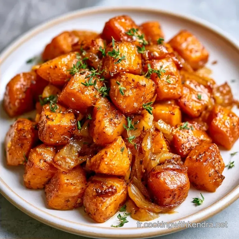 Po&ecirc;l&eacute;e Patates Douces &agrave; l Ail et au Thym