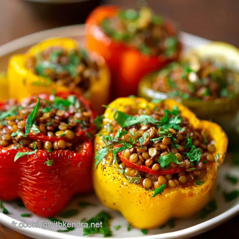 Poivrons Pointus Farcis Aux Lentilles Rouges Le Plat V&eacute;g&eacute;tal Du Sud presentation