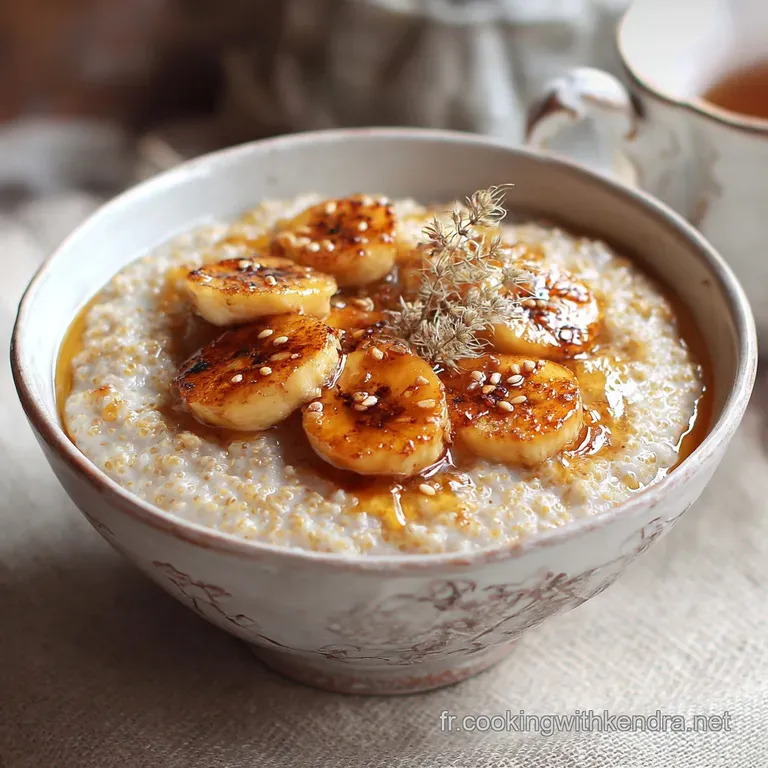 Porridge De Millet &Agrave; La Banane Caram&eacute;lis&eacute;e : La Recette Cr&eacute;meuse Dautomne presentation