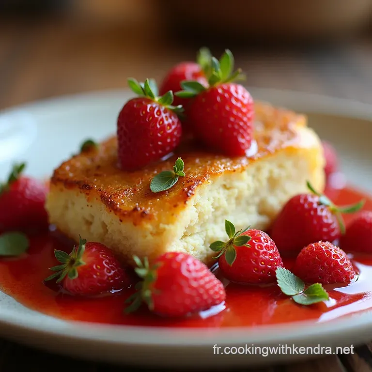 Pouding Ch&ocirc;meur Aux Fraises Un Classique Revisit&eacute; presentation