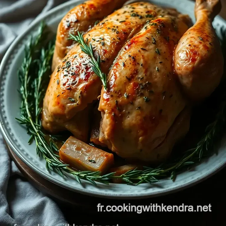 Poulet Au Four Parfum&eacute; Aux Herbes De Provence presentation