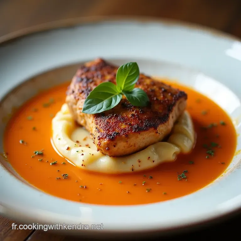 Le Poulet du Chef Velout&eacute; de Paprika Fum&eacute; et Cr&egrave;me L&eacute;g&egrave;re Inspiration Hongroise