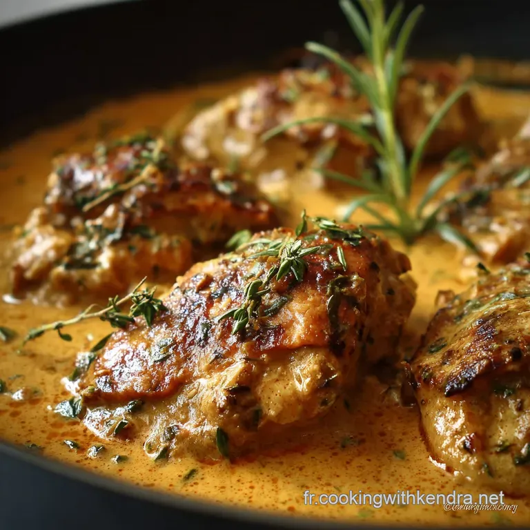 Poulet &Agrave; La Cr&egrave;me De Paprika : Un Classique R&eacute;confortant presentation