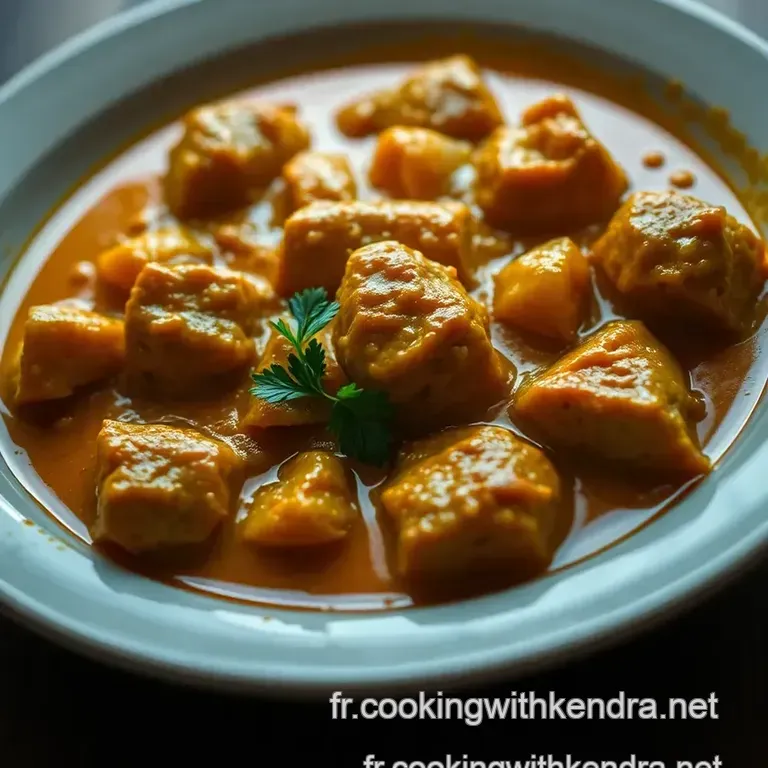 Poulet Curry Cr&eacute;meux &Agrave; La Fran&ccedil;aise presentation