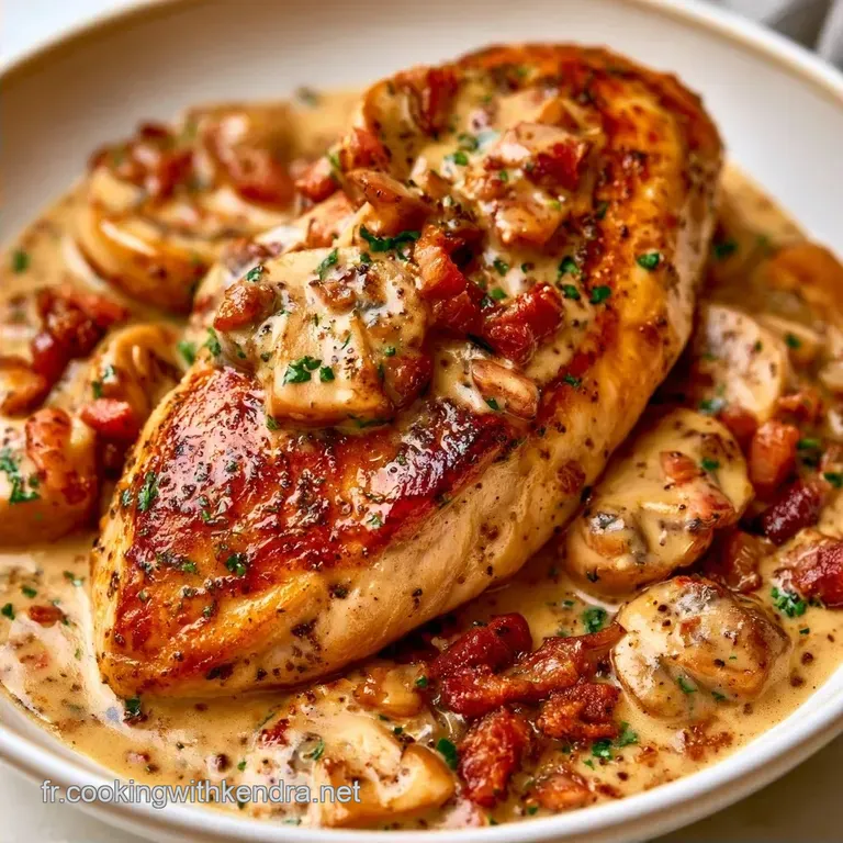 Poulet Moutarde Champignons: Sauce Onctueuse