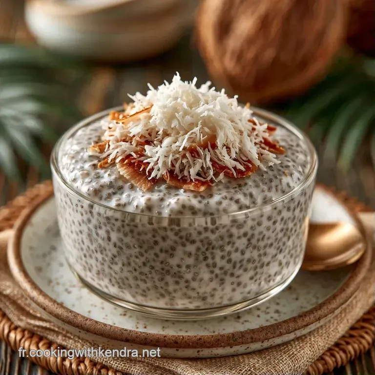 Verre &eacute;l&eacute;gant rempli d'une mousse blanche dense et granuleuse, d&eacute;cor&eacute;e de fines lamelles de coco blanc &eacute;clatant.