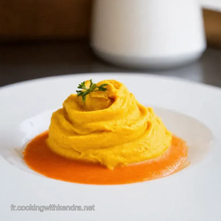 Pur&eacute;e De Carottes Au Beurre Noisette Et &Eacute;pices Douces presentation