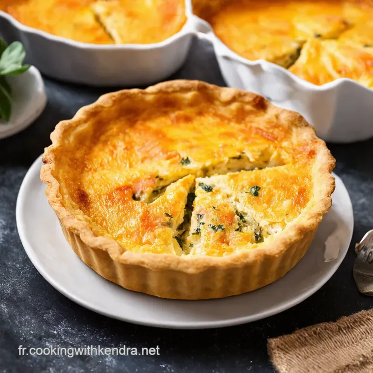 Quiche Lorraine revisit&eacute;e Poireaux fondants et Saumon soyeux