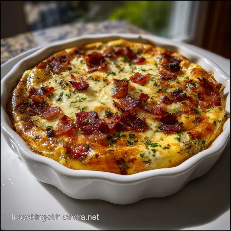 La Vraie Quiche Sans Pte Aux Lardons Facile presentation