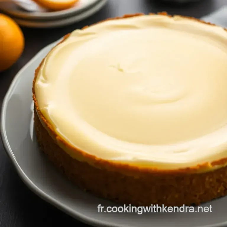 Recette De Cheesecake Cr&eacute;meux Au Citron Et &Agrave; La Vanille presentation