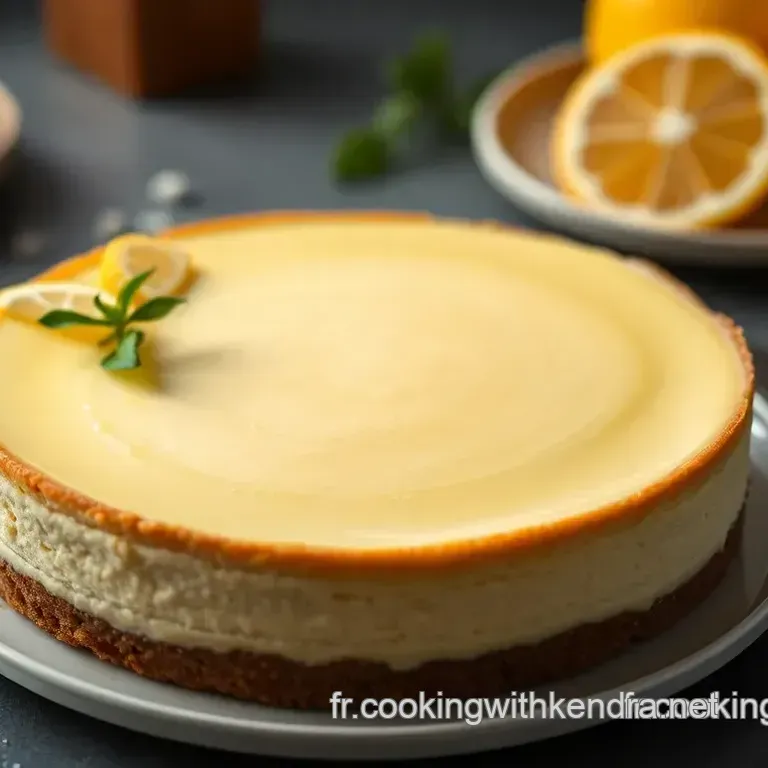 Recette de Cheesecake Cr&eacute;meux au Citron et &agrave; la Vanille