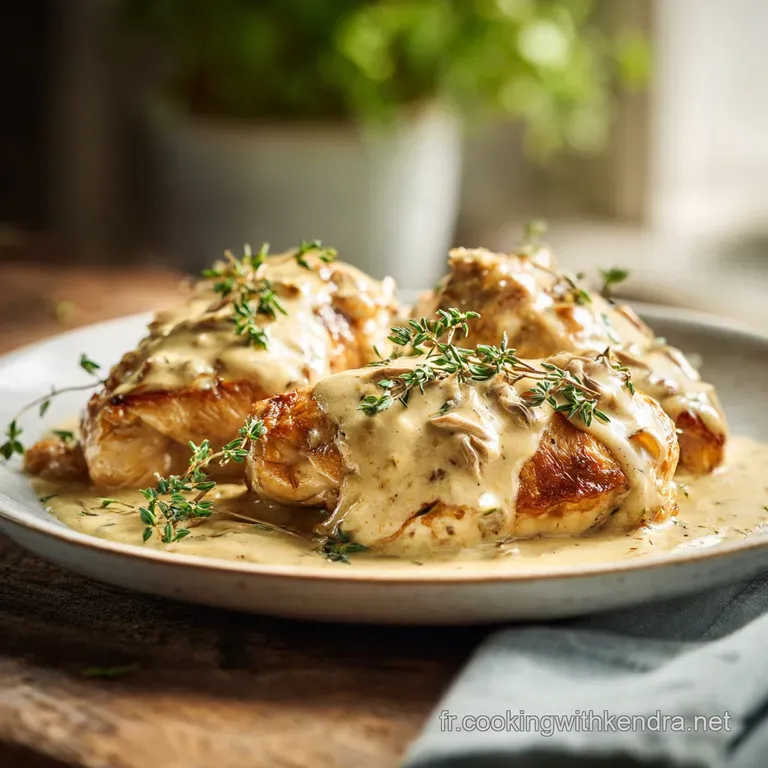 Recette Poulet en Sauce : Fondant aux Champignons