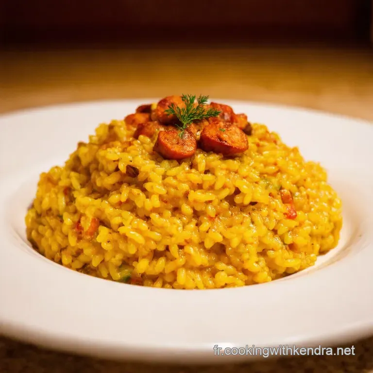 Risotto Au Chorizo Le Soleil Dans Lassiette presentation