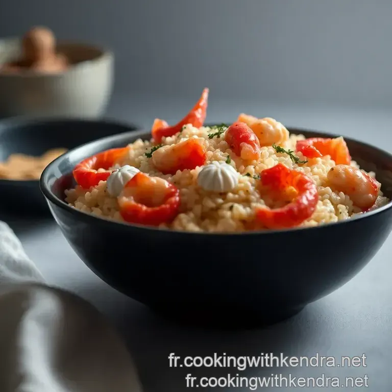 Risotto Aux Crevettes De La Mer M&eacute;diterran&eacute;e presentation