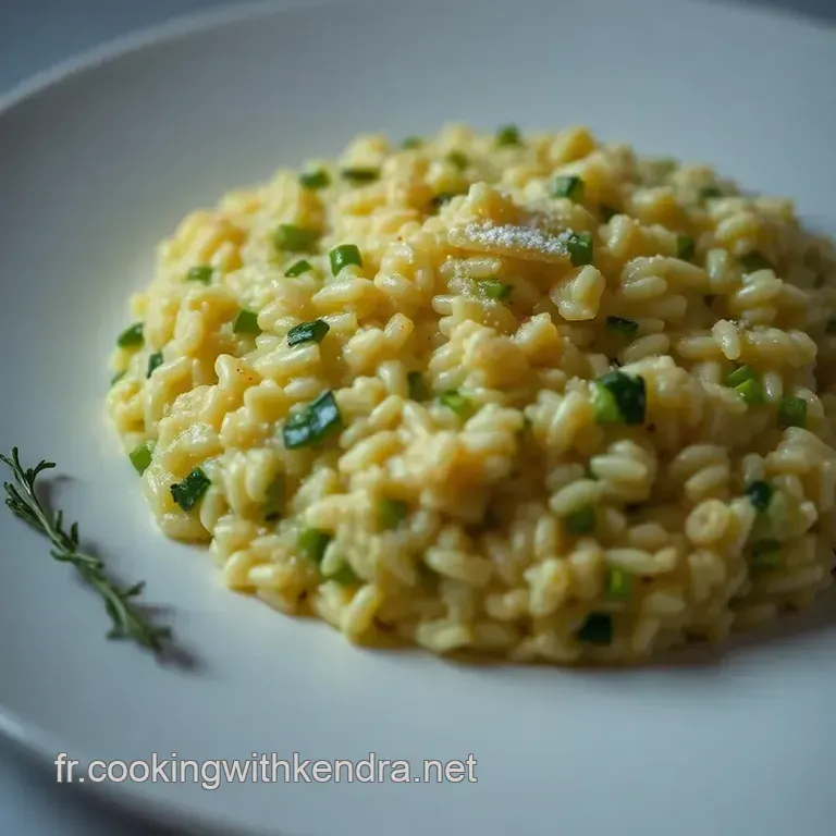 Risotto Cr&eacute;meux Aux Courgettes presentation