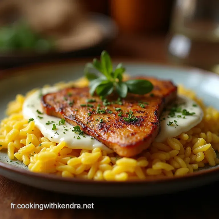 Le Tr&eacute;sor Du Terroir Riz Cr&eacute;meux &Agrave; La Viande Hach&eacute;e Et Sauce Fromage Frais Aux Herbes presentation