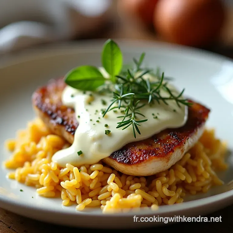 Le Tr&eacute;sor du Terroir Riz Cr&eacute;meux &agrave; la Viande Hach&eacute;e et Sauce Fromage Frais aux Herbes