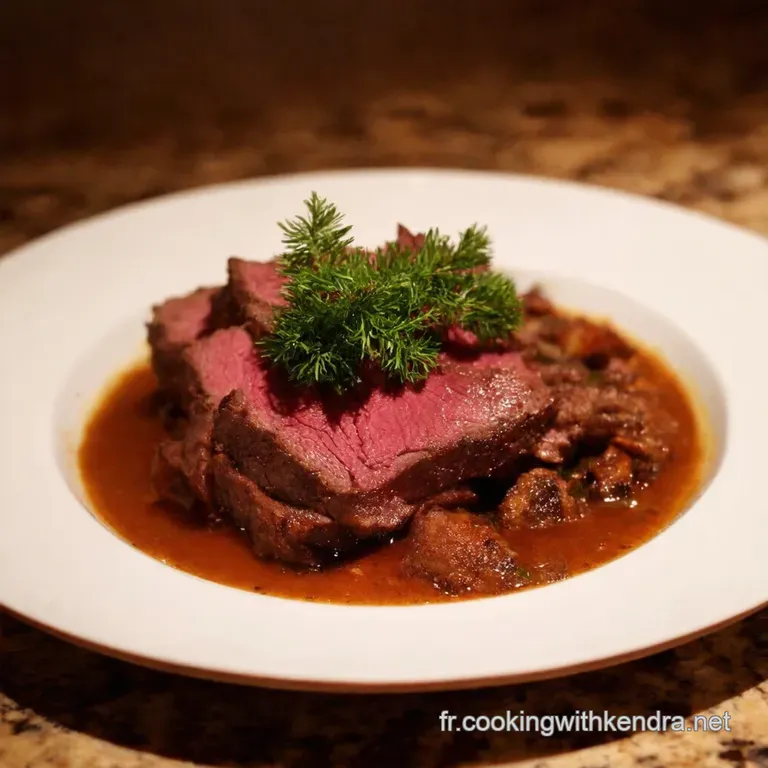 R&ocirc;ti De Veau Au Four Sauce Cr&egrave;me Un Classique Revisit&eacute; presentation