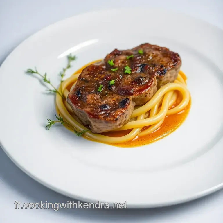 Rumsteak &Agrave; La Po&ecirc;le Sauce Au Beurre Persill&eacute; presentation