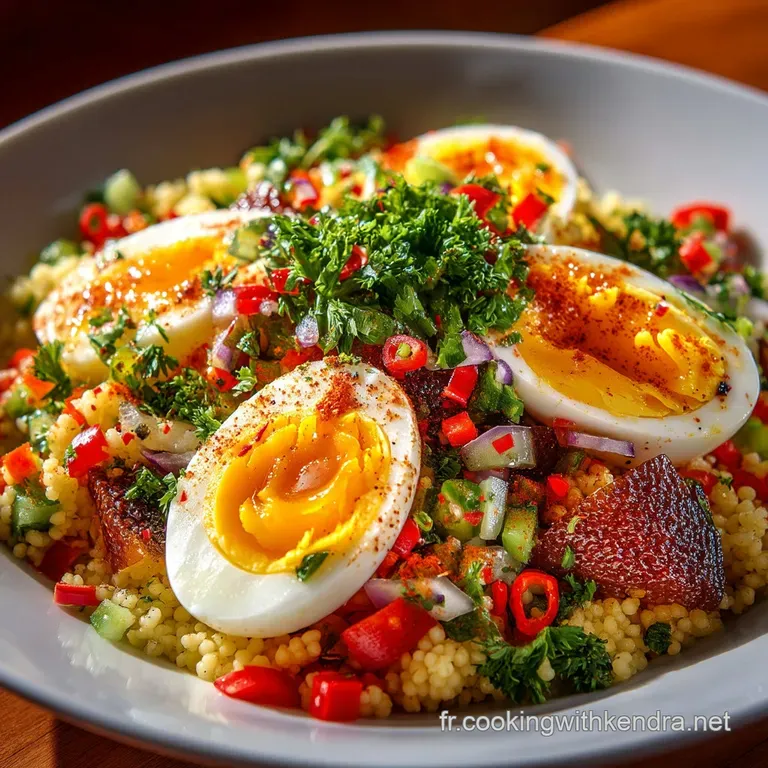 Le Taboul&eacute; Rive Gauche Salade de Couscous Avocat et &OElig;ufs Mimosa