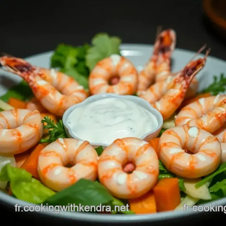 Salade de Crevettes Croquante au Tzatziki