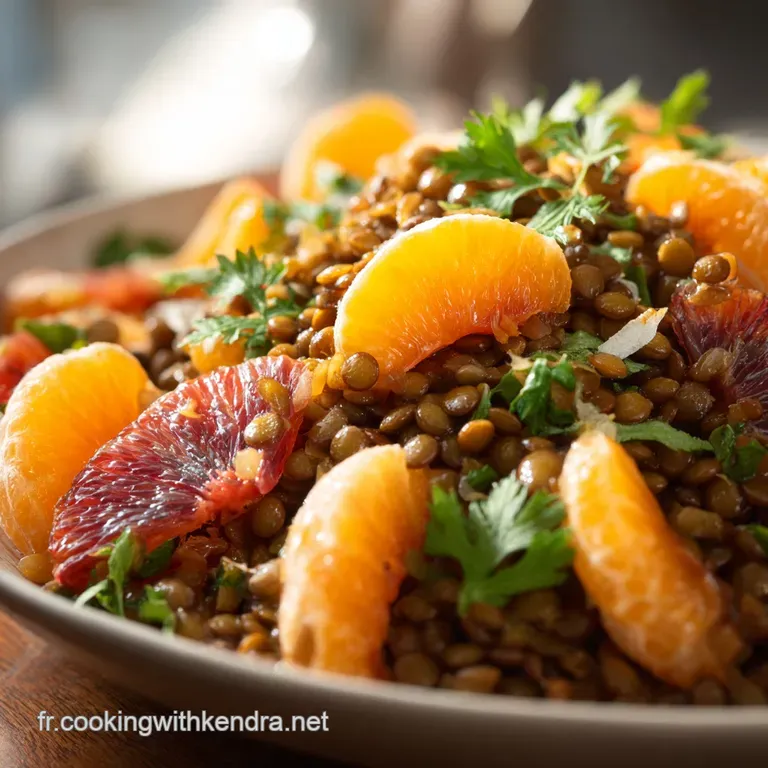 Salade De Lentilles Orientale La Recette Aux Agrumes Et Cumin Qui Voyage presentation