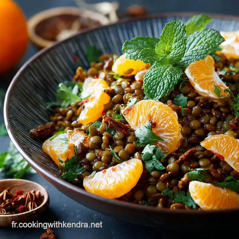 Salade de lentilles orientale la recette aux agrumes et cumin qui voyage