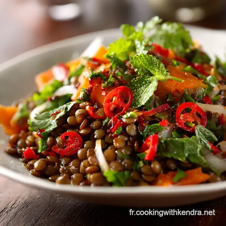 Salade de lentilles orientale Recette fra&icirc;cheur rapide et facile