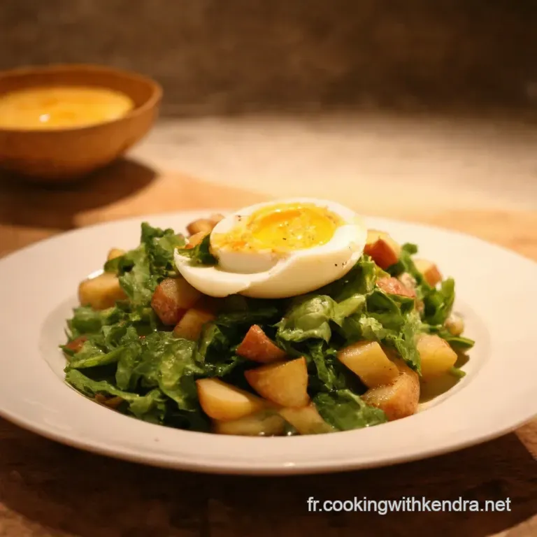 Salade De Pommes De Terre Au Thon &OElig;ufs Frais Et Vinaigrette &Agrave; La Moutarde &Agrave; Lancienne presentation