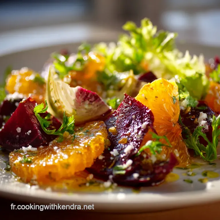 Salade dhiver Terre Soleil Betterave R&ocirc;tie Endives et Vinaigrette Tonique