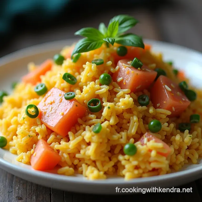 Salade Estivale Riz Basmati Mangue et Saumon Grill&eacute;