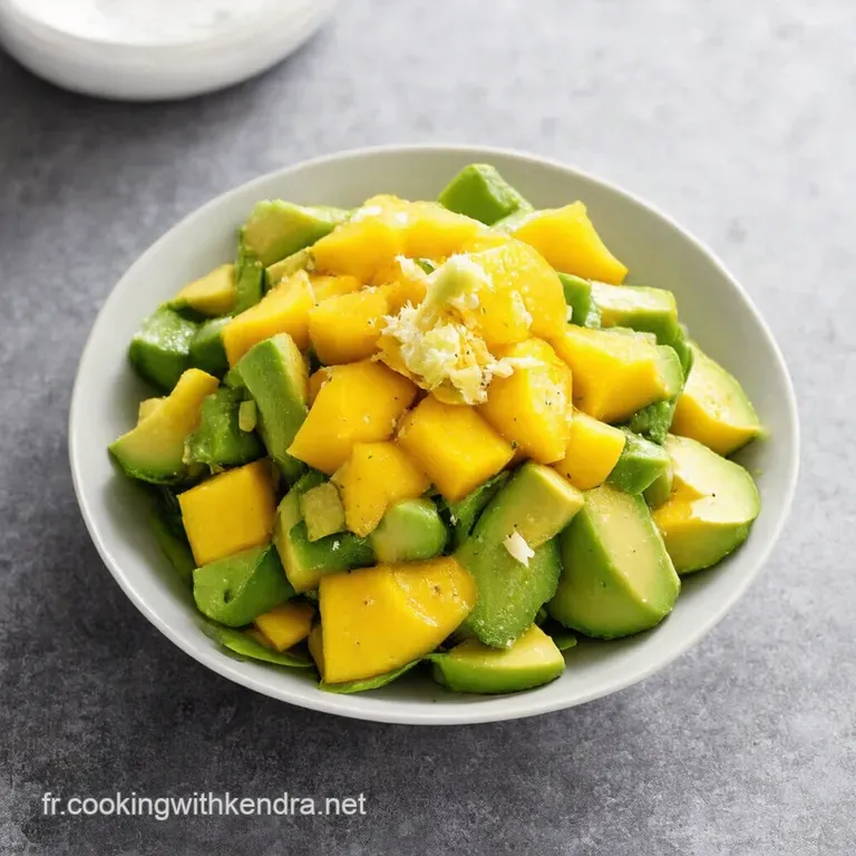 Salade Exotique de Mangue et Avocat &agrave; la Vinaigrette Citronn&eacute;e