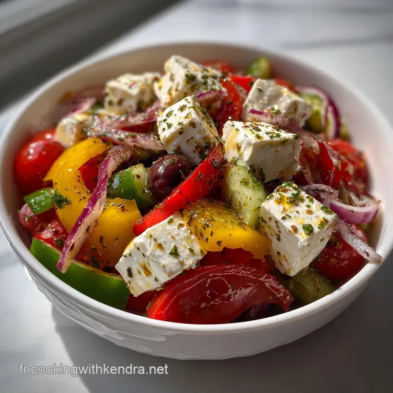 Salade Grecque : Recette Authentique (Horiatiki Salata) presentation